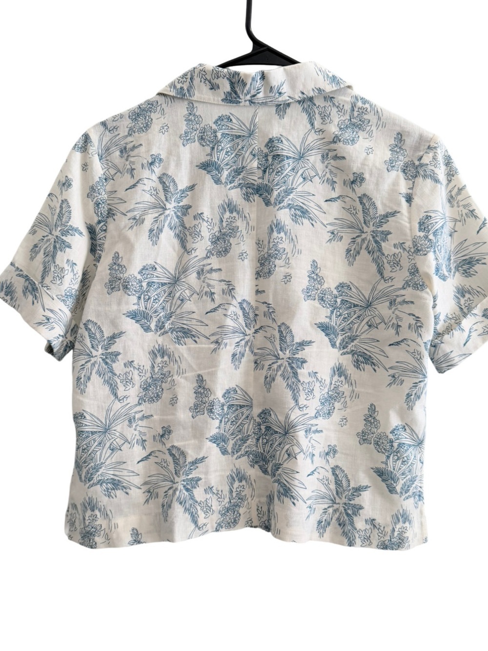 NWOT Carve Designs Luca Linen Shirt Birch Scenic Tropical Print Camp Shirt XS - Picture 3 of 7